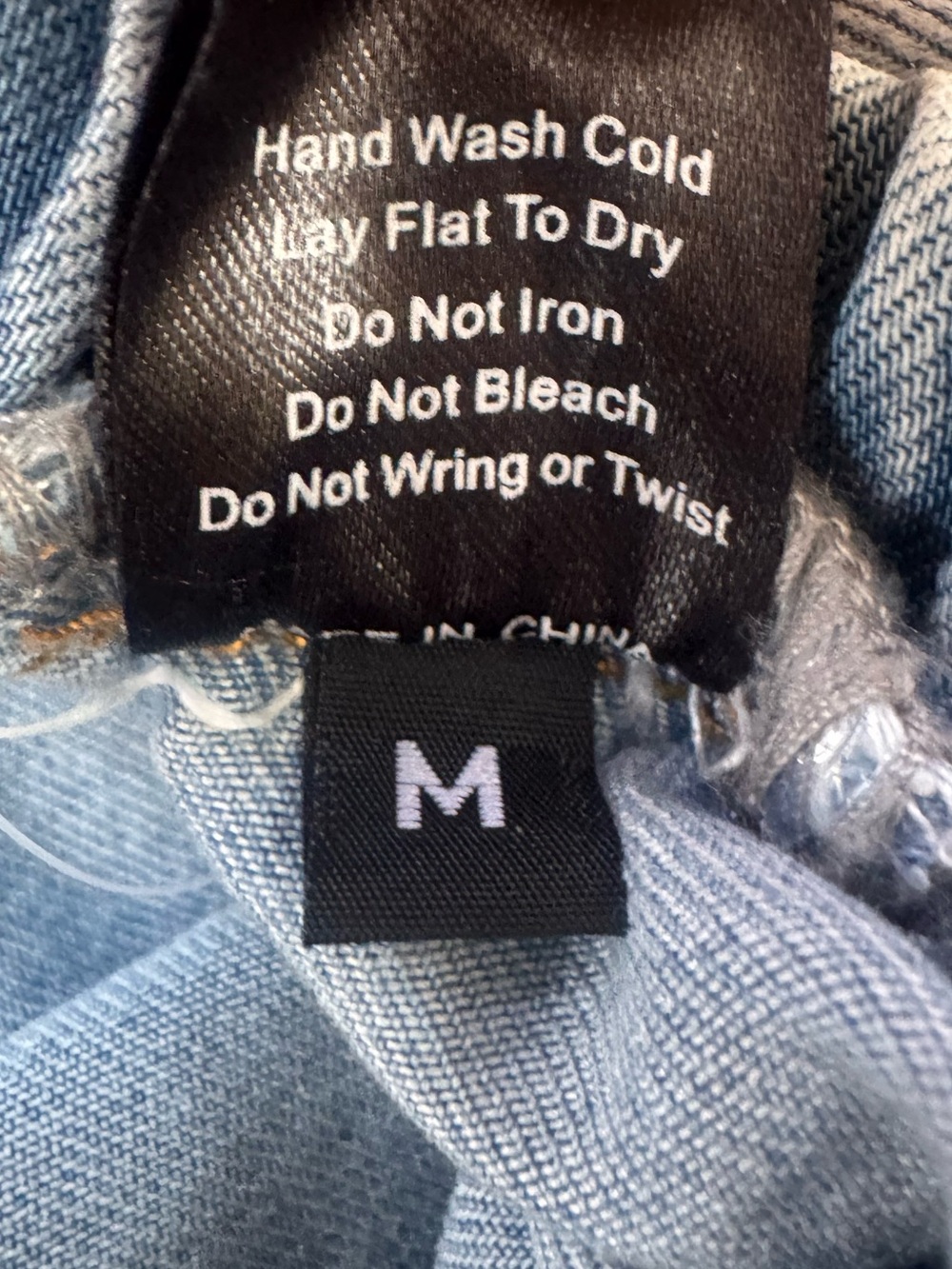 POL Wishing Star Light Wash Denim Joggers with Star Appliqués Soft Cotton Size M - Picture 4 of 8
